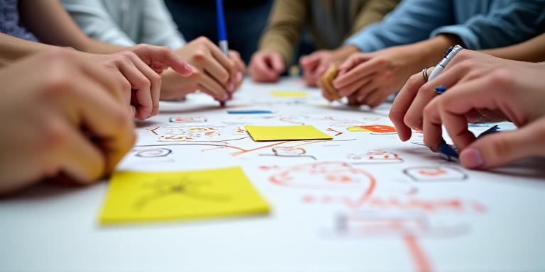 Team working on prototypes